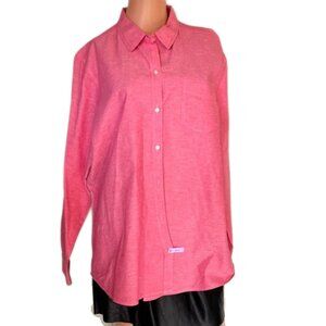 Old Navy Women's Classic Oxford LS Shirt   Pink  SZ XL